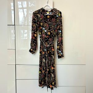 Long floral black dress Size M